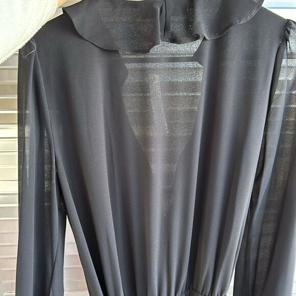 NWT Black Vneck Wide Leg Michael Kors Womens Jumpsuit small - Picture 9 of 11